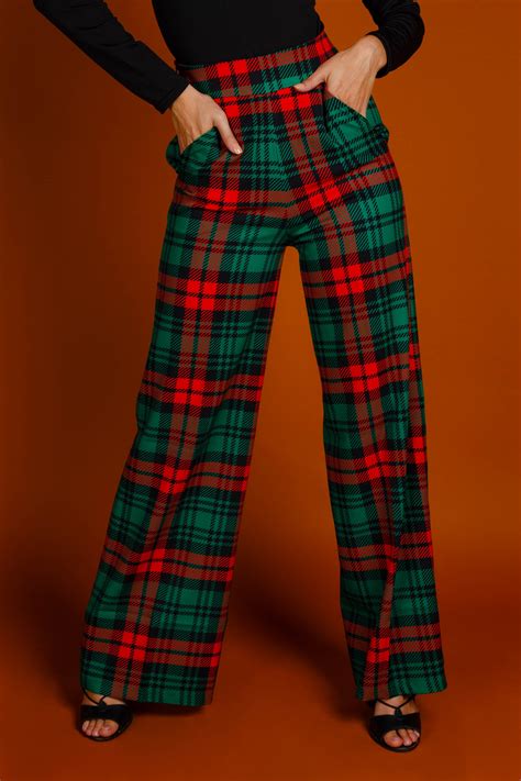 plaid pantsuit